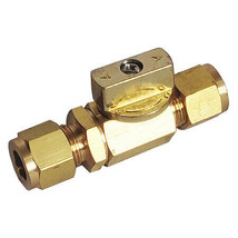 Zoro Select G-Bvrm-38Y 3/8&quot; Compr Brass Ball Valve Inline - £29.87 GBP