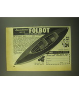 1952 Folbot Big Craft Boat Ad - Sensational Super Folbot - £14.54 GBP