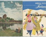 Lot of 4 Finland Travel Booklets a Brochures and a Map 1953 - £21.80 GBP