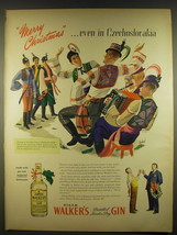 1945 Hiram Walker&#39;s Gin Advertisement - art by Vladimir Bobri - £13.88 GBP