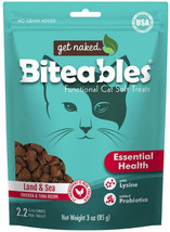 Get Naked Essential Health Biteables Cat Treats - Land And Sea Flavor wi... - £6.15 GBP+
