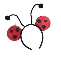 Lady Bug Round Ear Headband with Antenna&#39;s Halloween Costume or Dress Up... - £3.94 GBP