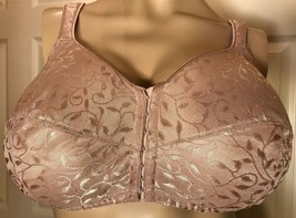 JMS Just My Size 42DD Nude Beige 1105 Front Clasp Wire Free 42 DD Unlined Bra - £7.77 GBP