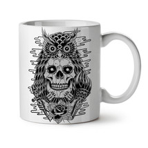 Owl Face Head Dead Skull NEW White Tea Coffee Mug 11 oz | Wellcoda - £12.48 GBP