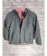 All in Motion Girls 7/8 Grey Pink Heavy Jacket Water and Wind Resistant - $457.59 MXN