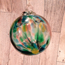 Hanging Glass Ball 3&quot; Diameter &quot;Winter Tree&quot; Witch Ball (1) WB326 - £14.07 GBP