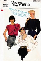 Misses&#39; BLOUSE Vintage 1974  Vogue Pattern 8864 Sizes 8-10-12 - $12.00