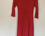 Motherhood maternity red 3/4 Sleeve Knit knee length back Sash dress - $24.92