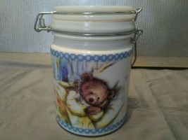 Hallmark Gifts Sealing Canister Sleeping Teddy Bear Jar w/ Lid  - £11.00 GBP
