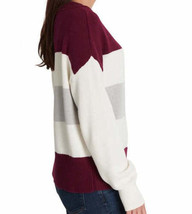 Lucky Brand Womens Colorblock Sweater,Size Large,Red/Burgundy/Cream/Grey - £36.71 GBP