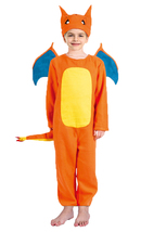 Pokemon Charizard Deluxe Costume for Kids Dress Up Jumpsuit with Hat - £34.35 GBP