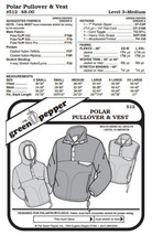 Adult’s Polar Pullover & Vest Jacket Coat #512 Sewing Pattern (Pattern Only) - $8.00