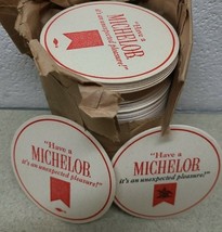 Vtg Michelob Double Sided Cardboard Beer Coasters Lot of 50+ pc - New - $523.09 MXN
