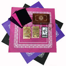 Gold Foil Tarot Deck In A Wooden Gift Box | Universal Tarot Deck Luxury Divinati - £36.89 GBP