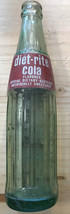 Vintage•Diet-Rite Cola•King Size•10 FL OZ•Green Glass Bottle•Royal Crown... - $10.67