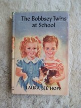 Vintage THE BOBBSEY TWINS AT SCHOOL by Laura Lee Hope 1941 HC DJ - $9.49