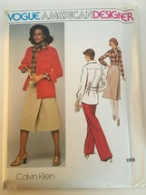Vogue American Designer Calvin Klein Sewing Pattern 1368 Jacket Skirt Pants - £17.94 GBP