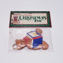 New-Teddy Bear Reading Book Christmas Ornament 1984 Schmid Gordon Fraser - $11.77