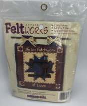 Dimensions Applique Felt Life is a Patchwork of Love Sewing Machine &amp; Thread 8x8 - £9.66 GBP