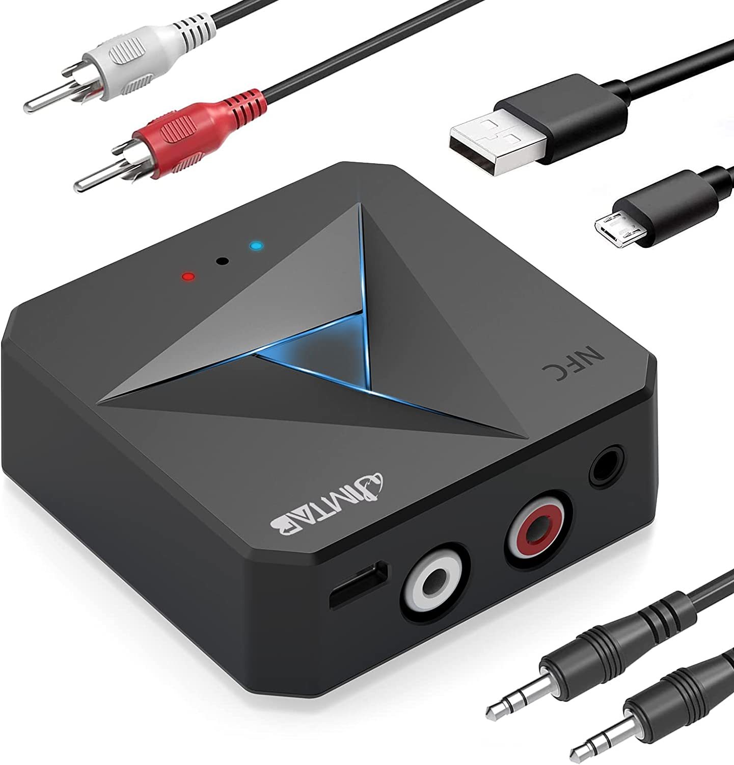 The Jimtab Bluetooth Transmitter Receiver Adapter 5.0 Portable Hifi Wire... - $29.95