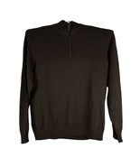 Haggar Clothing Men&#39;s Brown Knit 1/4 Zip Pullover Sweater Size XXL - £15.25 GBP