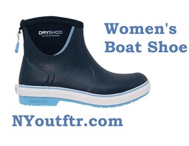 Dryshod Sizes 6-11 Women&#39;s Slipnot Deck Boot Navy/Light Blue SLN-WA-NV - £103.87 GBP