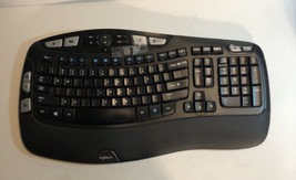 Logitech Wave K350 Y-R0053 Wireless Keyboard + Dongle, Pre-Owned, Tested - £14.73 GBP