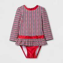 Cat &amp; Jack™ ~ Infant Size 18 Months ~ Striped ~ One Piece Swimsuit w/Snaps - $20.00