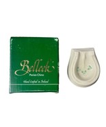 Belleek Ireland Good Luck Hand Painted Shamrock Horseshoe Ashtray Brown ... - $229.80 MXN
