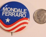 Vintage Mondale Ferraro Presidential Campaign Pinback Button J3 - £4.72 GBP