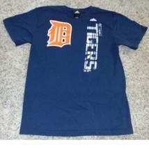 Boys Shirt Detroit Tigers Baseball Tee Blue Short Sleeve Adidas Crew Tee... - £5.83 GBP