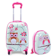 2Pcs 12&#39;&#39; 16&#39;&#39; Kids Luggage Set Suitcase Backpack School Travel Trolley ABS - $79.26