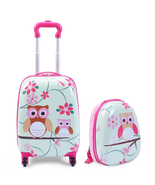 2Pcs 12&#39;&#39; 16&#39;&#39; Kids Luggage Set Suitcase Backpack School Travel Trolley ABS - $1,474.51 MXN