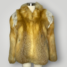 Vintage Red Fox Fur Coat Hip Length Lay Furs Women&#39;s Large Gorgeous Pelt - $285.42