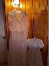 Gunne Sax Lace  Dress lace vintage wedding Renaissance Prairie farm coun... - $373.07