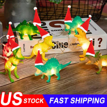 10 Led Christmas Dinosaur String Lights Outdoor Garden Party 1.5M Xmas - £19.76 GBP