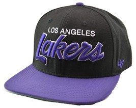 &#39;47 Los Angeles Lakers NBA Crosstown Script 2Tone Captain Snapback Hat - £21.02 GBP