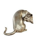 Vintage Freeman McFarlin Cat Licking Figurine Silver Leaf #178 - £119.86 GBP