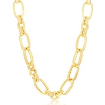 Authenticity Guarantee 
Sterling Silver W/14K Gold Overlay, Large-Link Necklace - £840.07 GBP