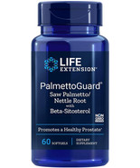 PALMETTOGUARD SAW PALMETTO NETTLE ROOT BETA- SITOSTEROL 60 Sgel LIFE EXTENSION - £16.77 GBP