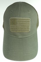 HT Highland Tactical Olive Drab Flag Mesh Back Snapback Trucker Hat - Excellent! - £13.24 GBP