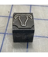 Vintage Printing Block Bill Cow Logo Silhouette 3/4&quot; x 3/4” - €15,23 EUR