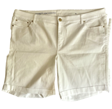 Talbots Flawless White Denim Girlfriend Short 22W - £21.66 GBP