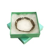 Filigree Link Bracelet, 7&quot; Band, Ring Closure, Vintage Fashion Jewelry, ... - $9.75