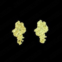 14K Oro Amarillo Chapado Plata Maciza Grande Nugget Diamante Corte Dormilonas - £112.67 GBP