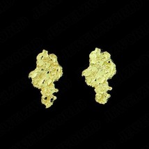 14K Oro Amarillo Chapado Plata Maciza Grande Nugget Diamante Corte Dormilonas - £107.79 GBP