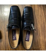 Ralph Lauren Purple Label Womens Black Leather Loafers W Buckle Sz 6.5 I... - $37.74