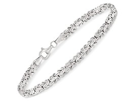 Sterling Silver Flat Byzantine Bracelet - $197.32