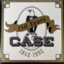 1842-1992 J.I. Case Tractor Company 150 Year Anniversary Square Eagle Lo... - $10.49