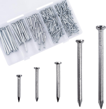 220-Pc Brick &amp; Steel Nails Kit - Galvanized Concrete Nails, 5 Sizes Asso... - $175.80 MXN